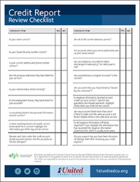 sample credit report review checklist