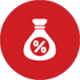 red money rate icon