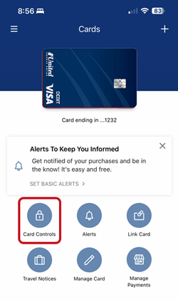 dashboard / card controls