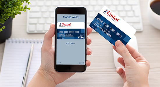 Adding 1st United Debit Card to Mobile Wallet