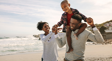 Family on a beach