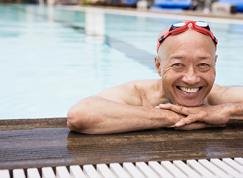 Person in a swimming pool