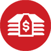 Stacks of money icon