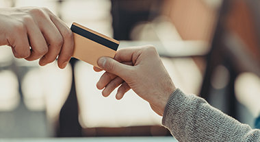 Paying with a credit card