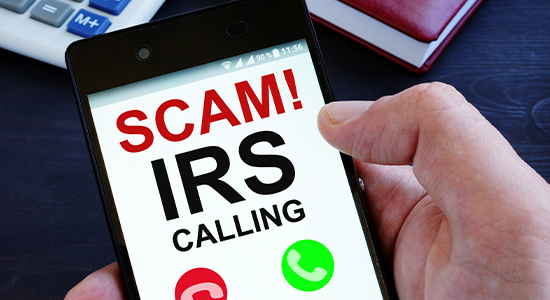Caller ID displaying IRS