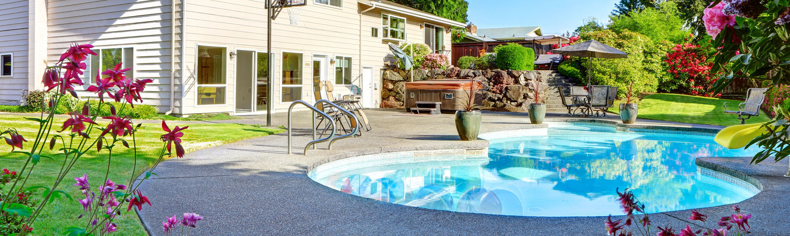 Backyard and pool