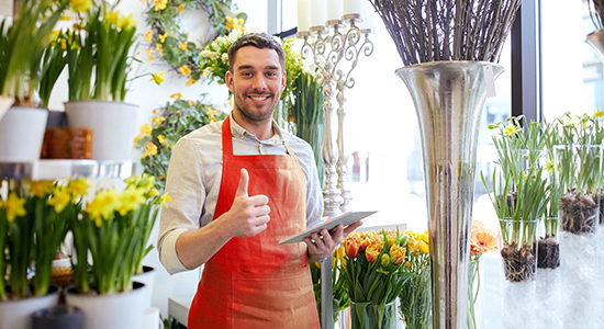 Flower shop owner