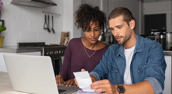 Entering receipts into bank system