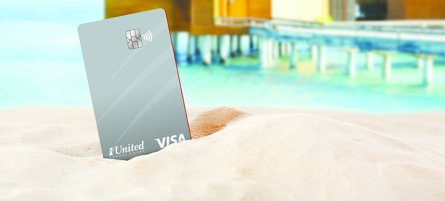 1st United Visa Platinum card on the beach